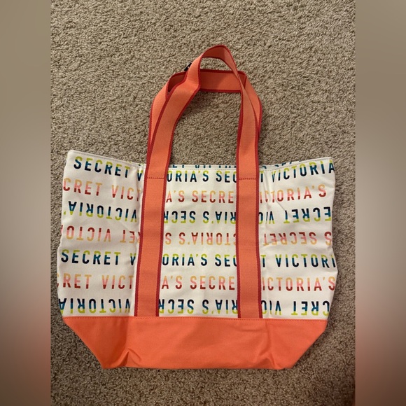 Victoria's Secret Colorful Text Tote Bag - Picture 1 of 3